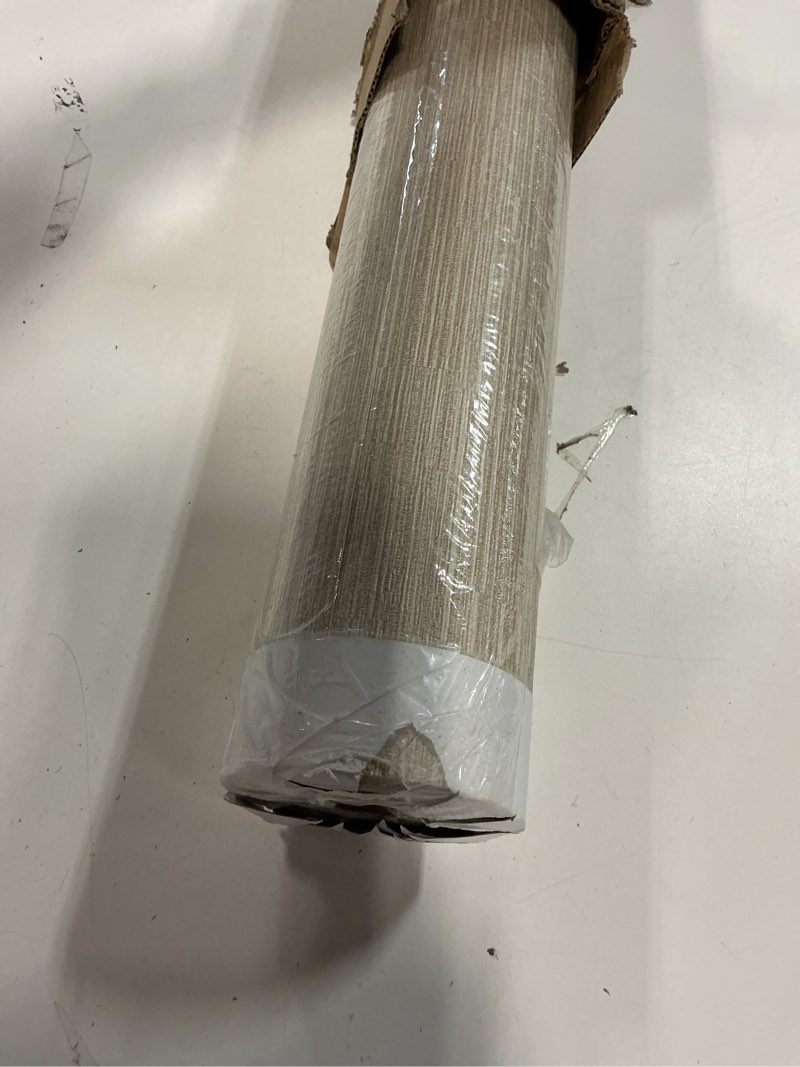 Condition photo showing Good Condition for Haimin Grasscloth Wallpaper Peel and Stick 20.9in X 393in Fabric Contact Paper Wall Paper Textured Wallpaper Horizontal Stripes Look Self-Adhesive Thick Vinyl Embossed (Beige)