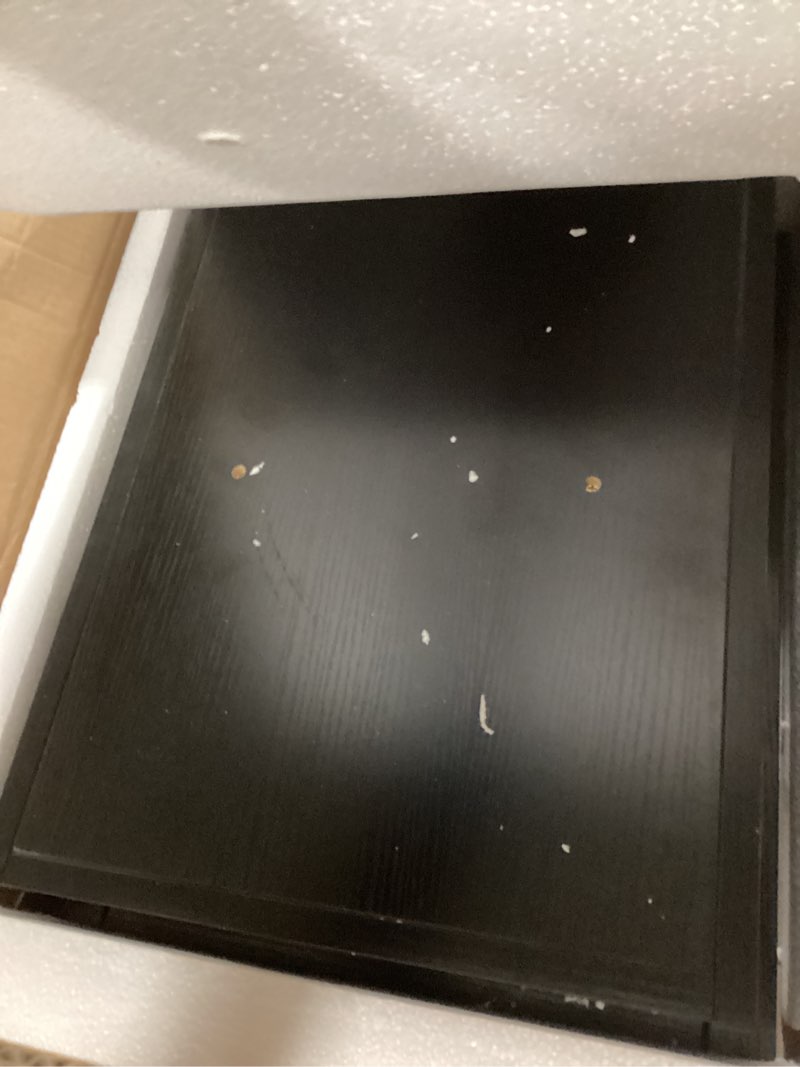 Condition photo showing As Is for 14'' * 18'' Recessed Medicine Cabinet with Mirror, 2-Tier Bathroom Wall Niche Wood Insert for Drywall, in Wall Shelf Medicine Cabinets Replacement, for Living Room, Bathroom Storage, Black Black 18''H * 14''W (2 Tiers)