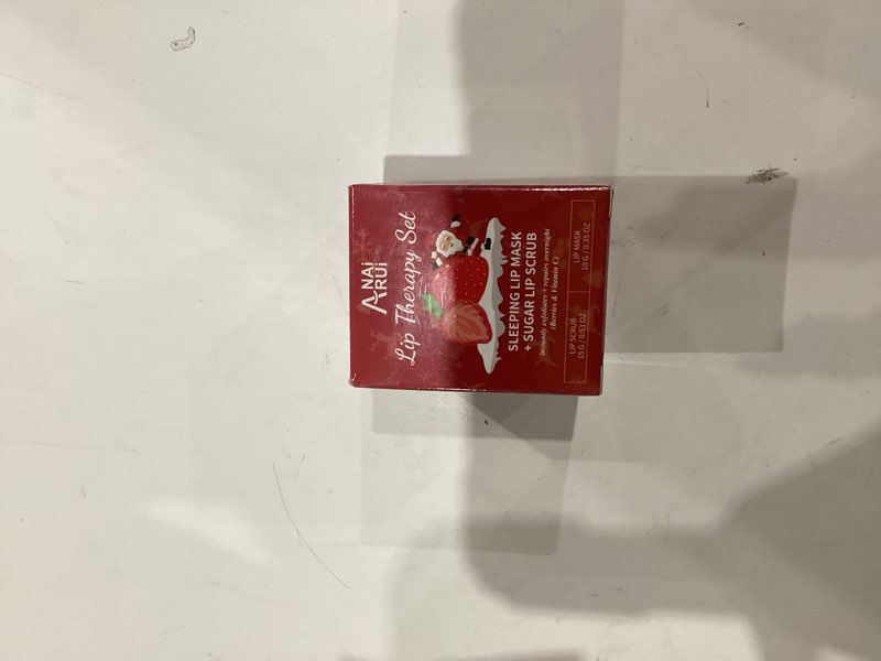 Condition photo showing New/Like New for ANAI RUI Lip Scrub and Mask Set, Lip Exfoliator Scrub and Moisturizer Gift, Lip Scrubber Exfoliator & Sugar Lip Scrub with Vitamin C, Mini Gifts For Women, Lip Care Products BERRIES-Xmas