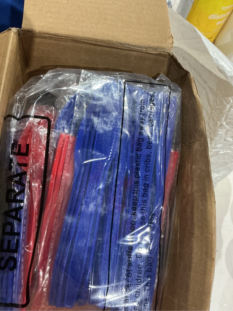 Condition photo showing Good Condition for funnymoom 400 pcs graduation party supplies class of 2026 graduation paper plate napkin cup cutlery congrats grad disposable tableware set for grad party decorations, serve 50 (blue, red)