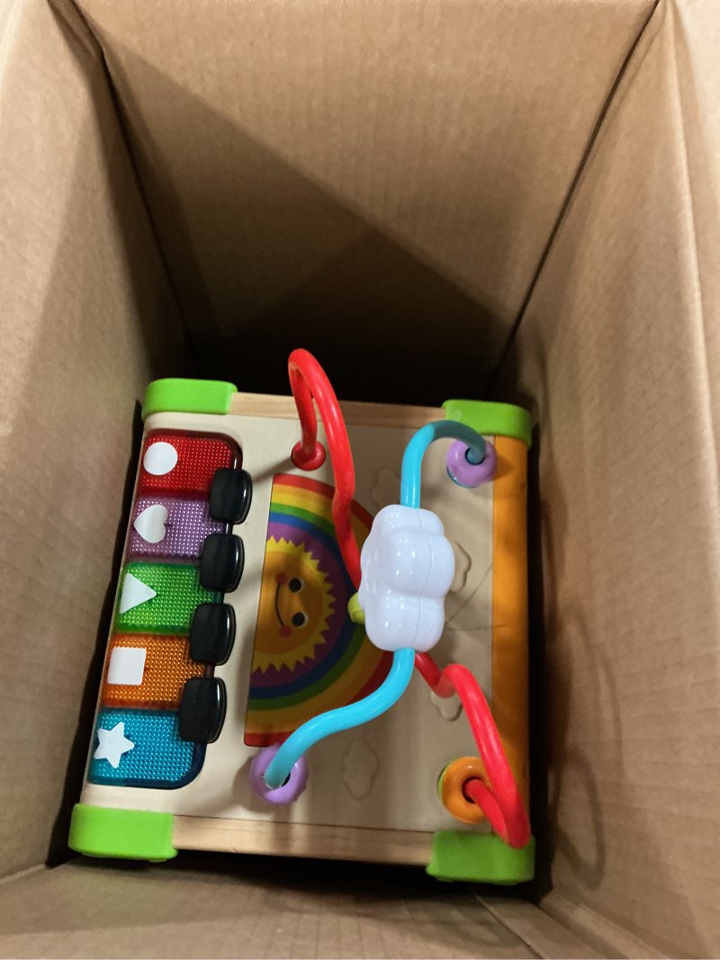 Condition photo showing As Is for LeapFrog Touch and Learn Electronic Musical Light-Up Wooden Activity Cube Toy, Animal Themed, Ages 1 and Up