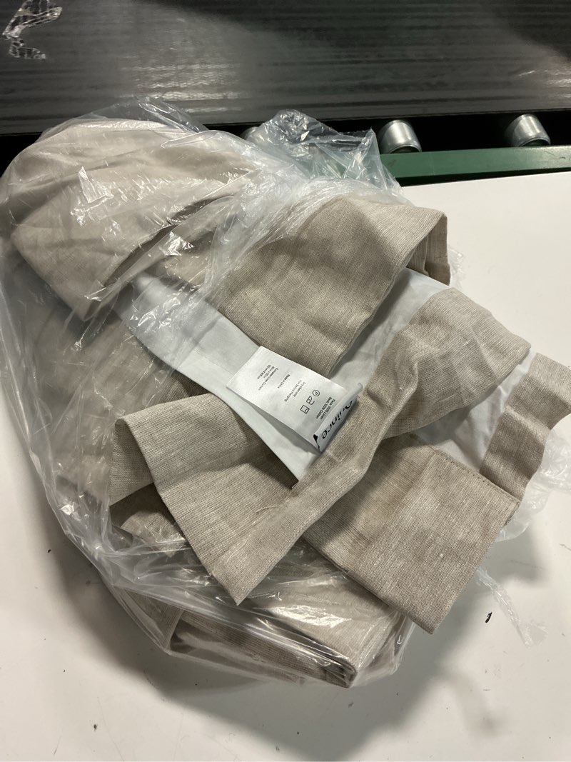 Condition photo showing Good Condition for european linen curtain, 48x120, flax single panel