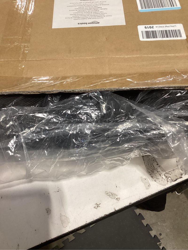 Condition photo showing Good Condition for Amazon Basics Rectangular Comfortable Back Support Cushion for Office Chairs, Memory Foam, Black Back Support Cushion Memory Foam