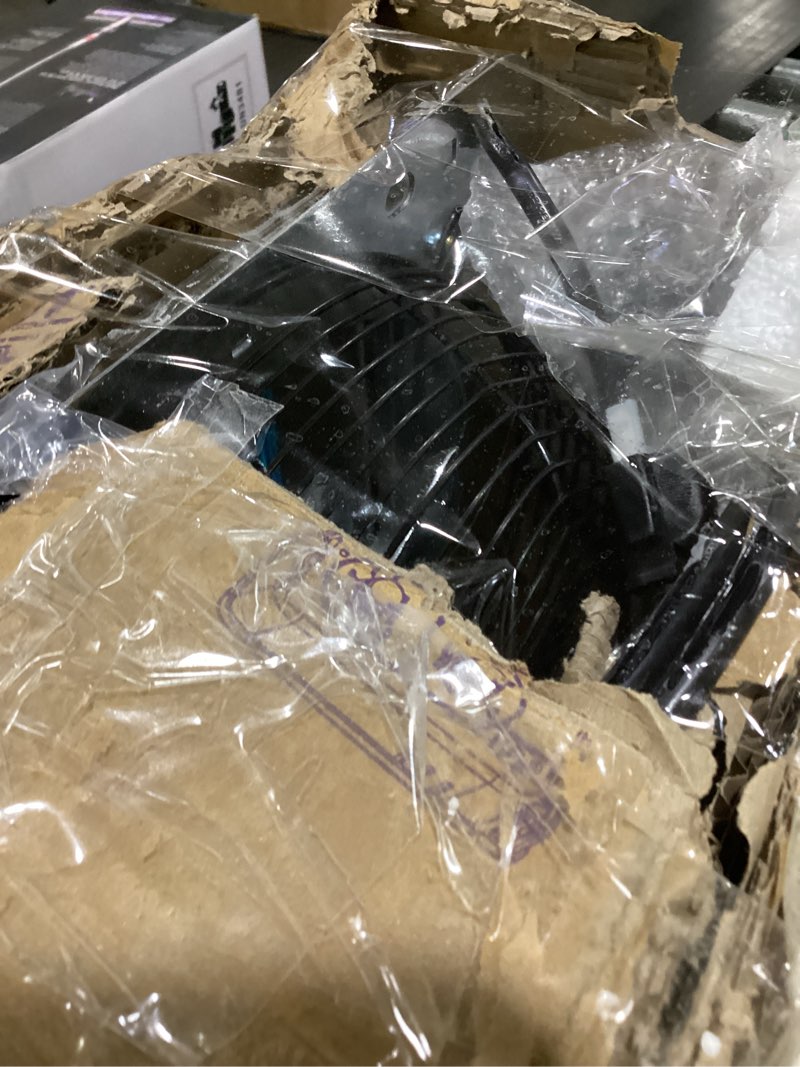 Condition photo showing As Is for iLiving 10" Wall Mounted Shutter Exhaust Fan, Automatic Shutter, with Thermostat and Variable Speed controller, 65W, 820 CFM, 1200 SQF Coverage Area Silver (ILG8SF10V-ST) Plugin Thermostat & Speed Controller