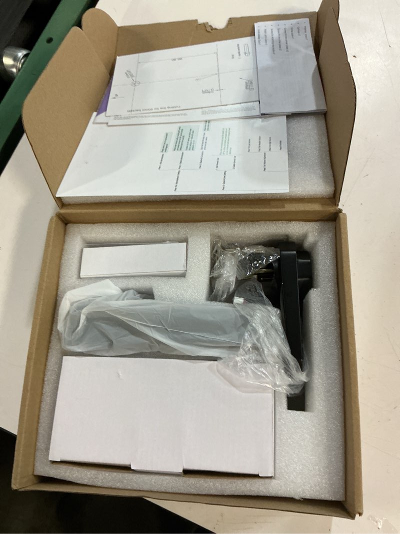 Condition photo showing Good Condition for keyless entry door lock set smart locks for front keypad deadbolt with 2 knobs auto lock one time password easy installation anti peeping password ip54, black knob matte black