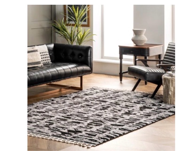 nuLOOM Lorden 4 x 6 (ft) Loomed Polyester Light Gray Rectangular Indoor Abstract Area rug