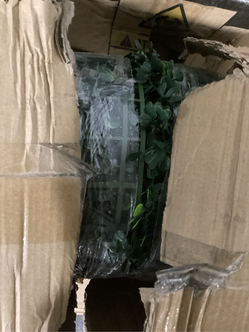 Condition photo showing Good Condition for Artificial Ivy Privacy Fence Screen,72" x128 (64 SQFT) 4-Layer Leaf UV-Anti Faux Greenery Boxwood Backdrop Ivy Vine Leaf Fence Panels for Outdoor, Indoor, Garden, Backyard and Decor 72"x128" Boxwood