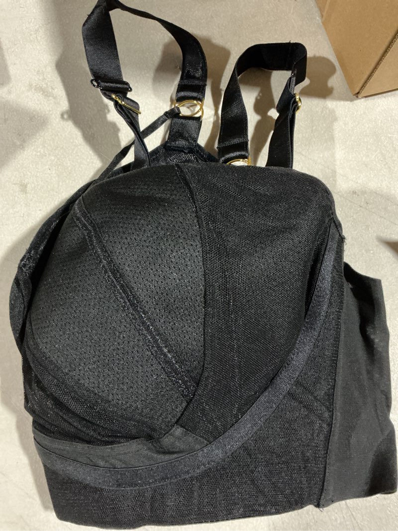 Condition photo showing Good Condition for Plus Size Wireless Bras for Women No Underwire Push Up Bra Unlined Plunge V Large Breast Minimizer Bras Black 44DD