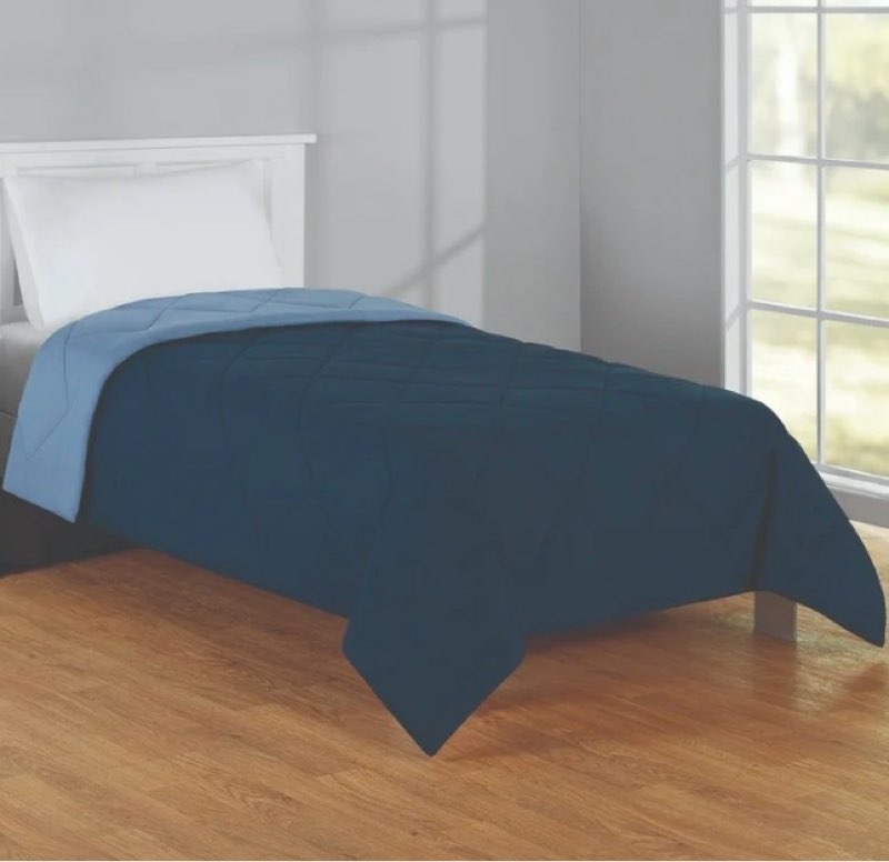 mainstays reversible microfiber comforter, grey, twin-xl