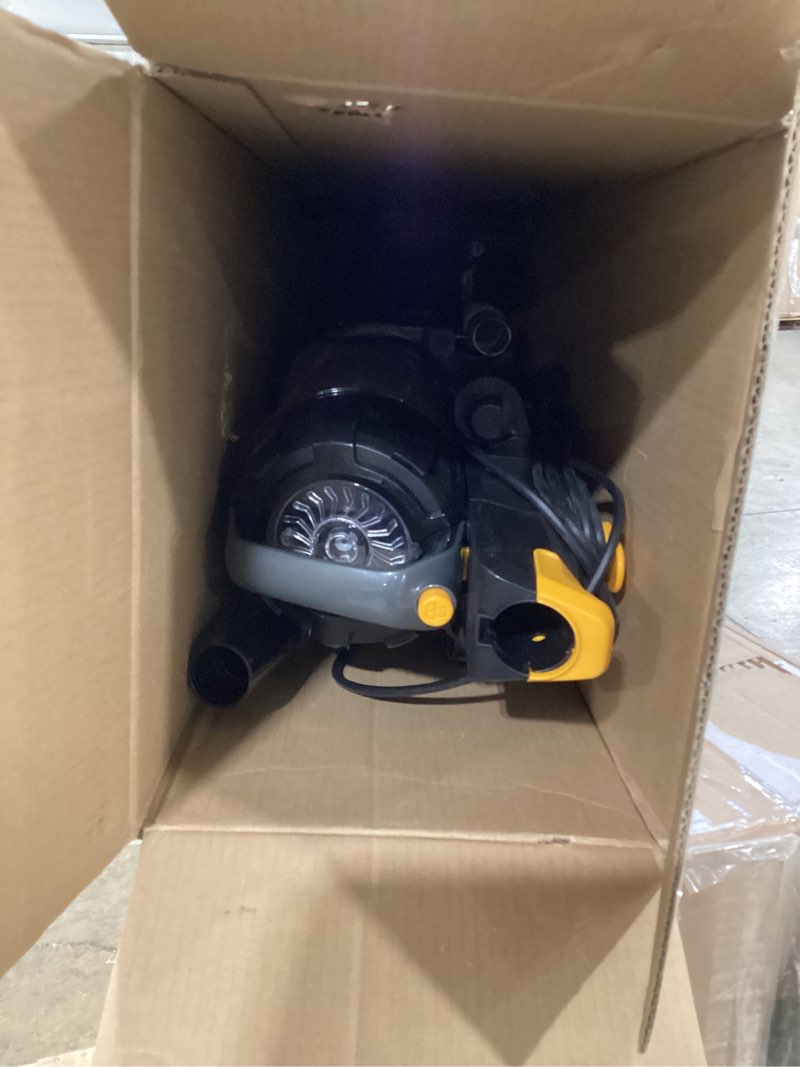 Condition photo showing As Is for Incomplete  EUREKA PowerSpeed Lightweight Powerful Upright Vacuum Cleaner for Carpet and Hard Floor, Pet Turbo, Black,Yellow Yellow NEU181D with Pet Tool