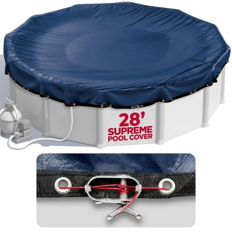 Blue Wave 8-Year 28-ft Round Above Ground Pool Winter Cover