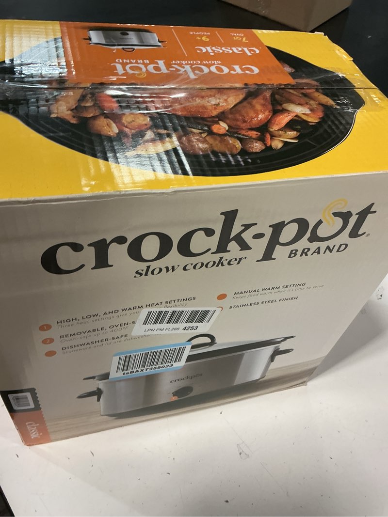 Condition photo showing Good Condition for crock-pot 7qt manual slow cooker - stainless steel