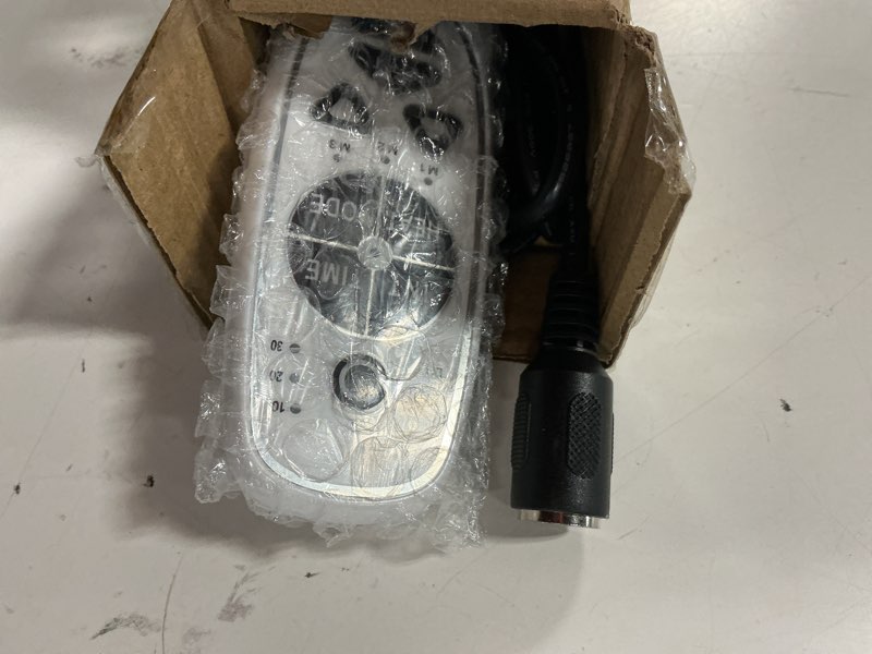 Condition photo showing New/Like New for 5 pin female plug dn-34a 9 button recliner remote controller for heat vibration & up/down, 3 vibration mode & 3 massage time option with 1 usb charging port circuit board inside code dn-34a 9 buttons 5 pins