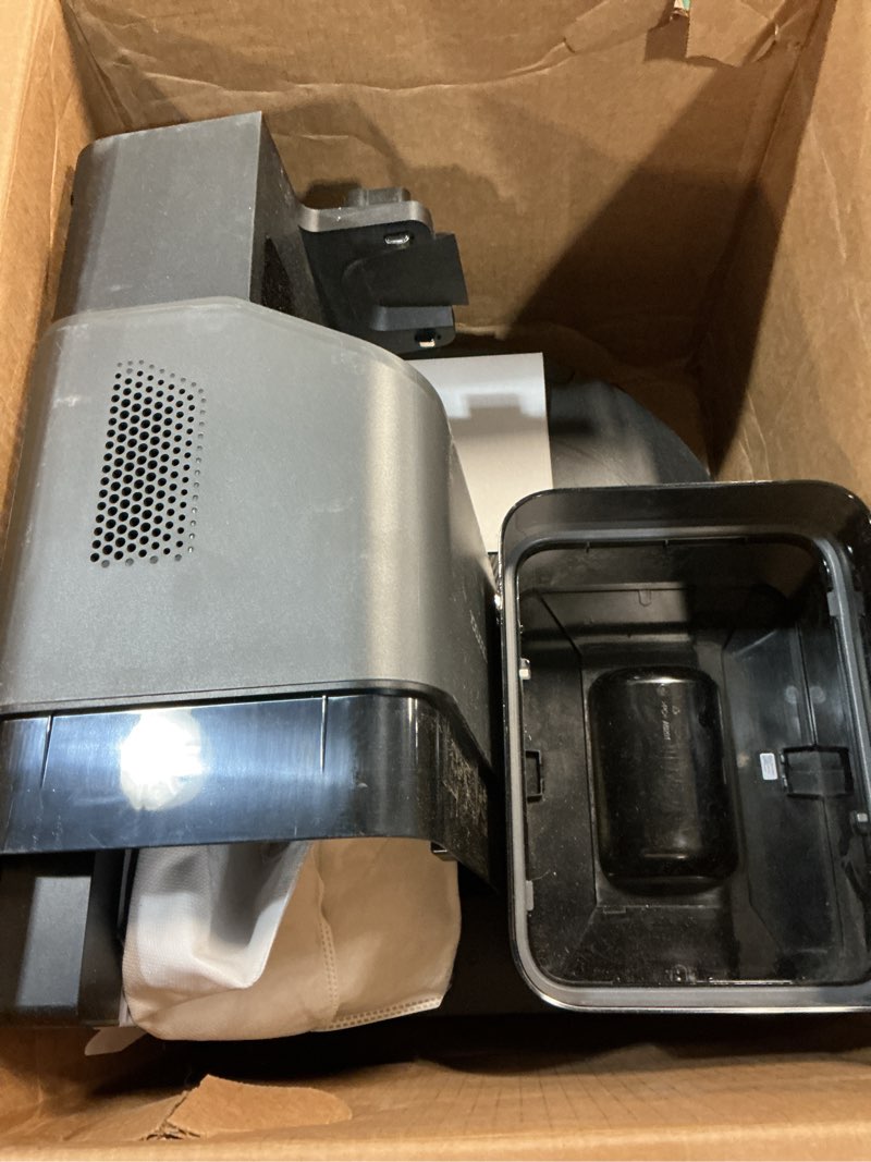 Condition photo showing As Is for roborock q5 max+ robot vacuum with self-empty dock, upgraded from q5+, 5500 pa suction, duoroller brush, hands-free cleaning for up to 7 weeks, precisense lidar navigation, app & voice control