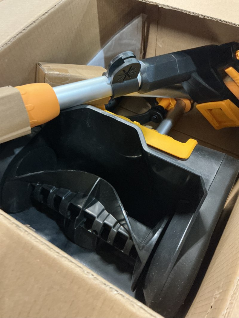 Condition photo showing Good Condition for Cordless Snow Shovel Compatible with DeWalt 20V MAX Battery (Tool Only), 11" Lightweight Electric Snow Blower with 20FT Max Throw & Adjustable Handle, Snow Thrower for Driveway, Deck, Patio & Steps Black+Yellow