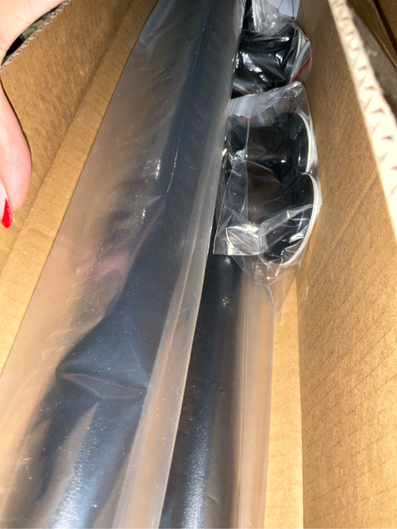 Condition photo showing Good Condition for Homease Tension Shower Curtain Rods 102.4-122 Inch Room Divider Never Rust Adjustable Spring Rods for Window Bathroom Balcony Storeroom Laundry Non-slip No Drilling Easy to Install Black Matte Black 102.4 - 122 In