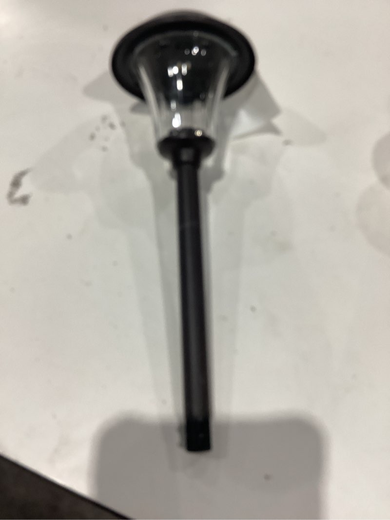 Condition photo showing As Is for harbor breeze 15 -lumens oil-rubbed bronze solar led outdoor path light with dusk-to-dawn