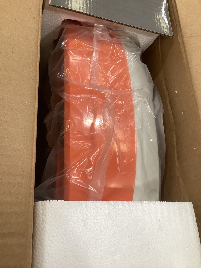 Condition photo showing As Is for powerfit power legs electric foot massager machine with heat - heated foot massager for neuropathy pain circulation - feet massager for pain relief with remote control orange with heat