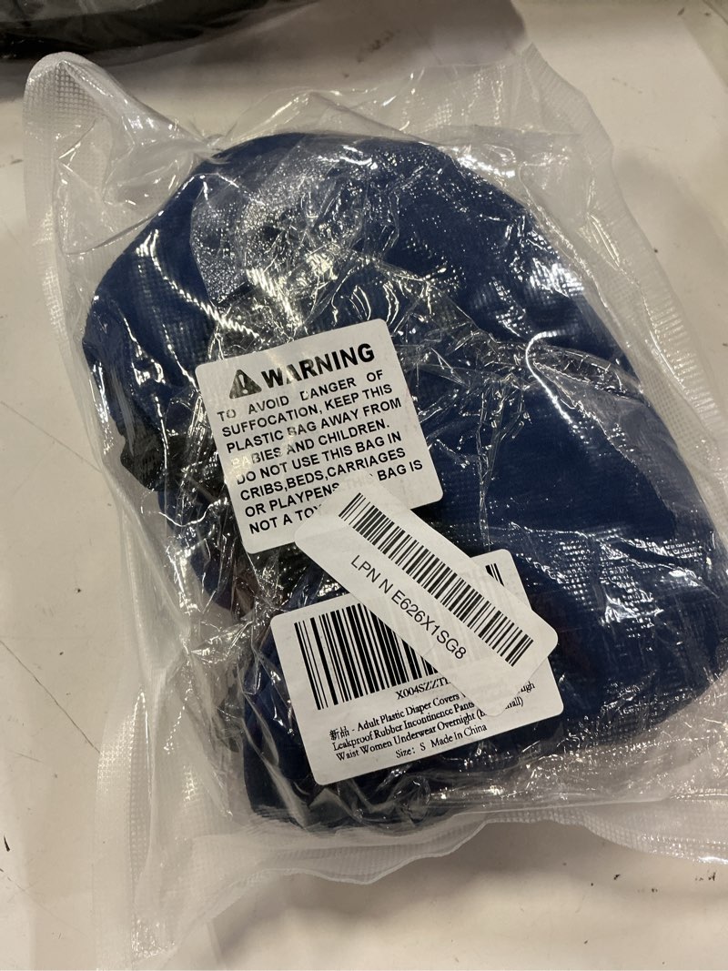 Condition photo showing Good Condition for adult plastic diaper covers waterproof, leakproof rubber incontinence pants washable, high waist women underwear overnight (blue, small) blue small