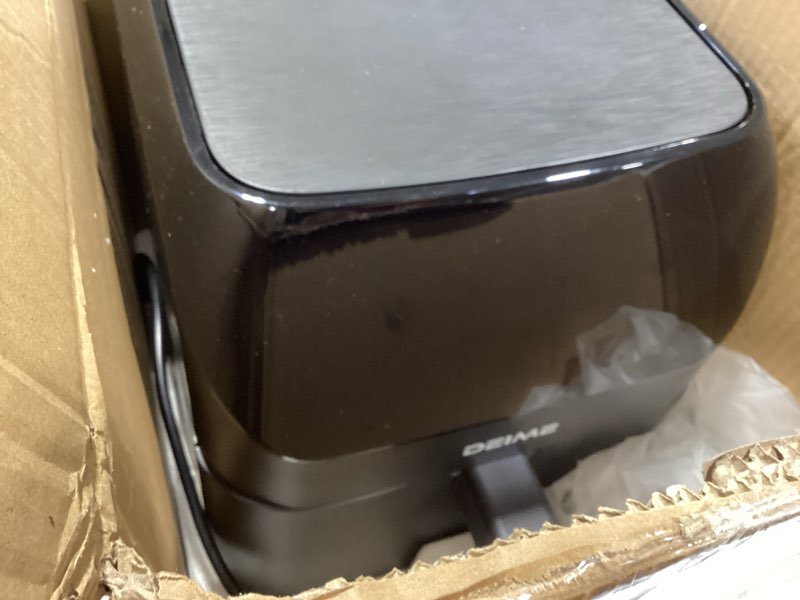 Condition photo showing Good Condition for air fryer 6.2 qt large capacity oilless hot air fryers oven 1500w healthy cooker with 8 presets, digital lcd touch screen, visual cooking window, non-stick basket, included recipe (black-m)