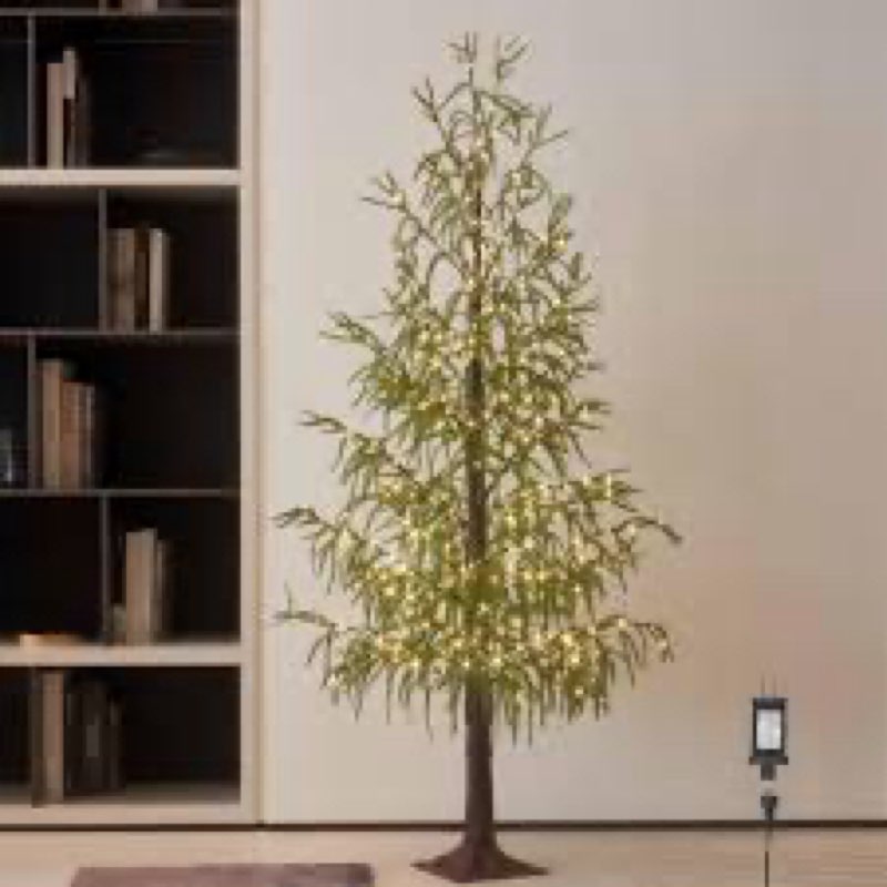 Hairui Lighted Christmas Norfolk Pine Tree 416 LED Fairy Lights 6FT Plug in, Faux Pine Tree Lights f