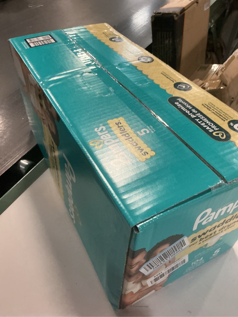 Condition photo showing New/Like New for Pampers Baby Diapers - Swaddlers - Size 5, 104 Count, Ultra Absorbent Disposable Infant Diaper Size 5 104