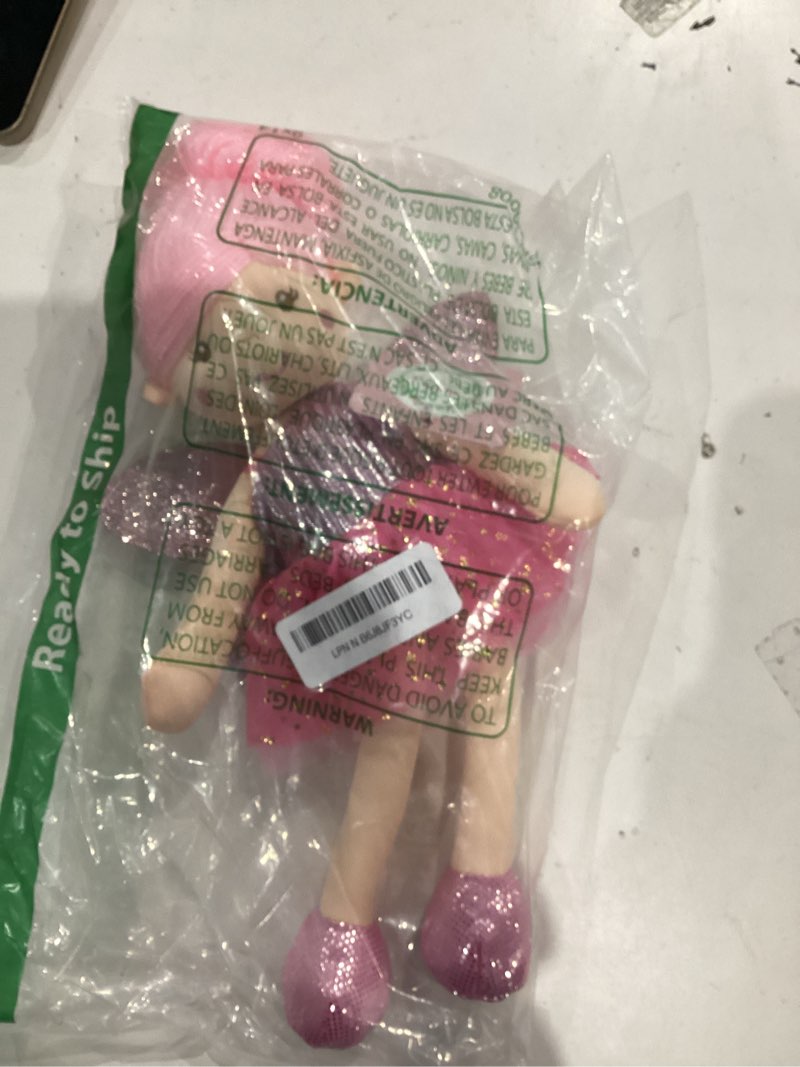 Condition photo showing Good Condition for June Garden 12" Enchanted Garden Fairy Doll Elida - Plush Stuffed Soft Doll Girl Gift - Pink Outfit and Wings 12" Elida