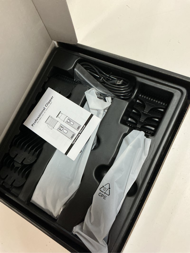 Condition photo showing Good Condition for cordless hair clippers for men beard trimmers kit with led display rechargeable haircut grooming shaver gift for men women barber kids (black)