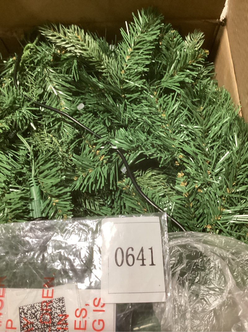 Condition photo showing New/Like New for Smart Christmas Trees, App Compatible with Amazon Alexa & Google Nest Voice Control, Prelit 9ft Garland, 81 LED Color Changing Lights Green Garland 9ft