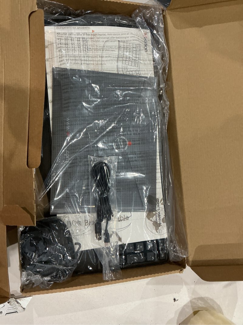 Condition photo showing Good Condition for meetion ergonomic keyboard and mouse, wireless keyboard with vertical mouse, split curved keyboard with wrist rest, natural typing usb receiver rechargeable full size, windows/mac/pc/laptop, large large black
