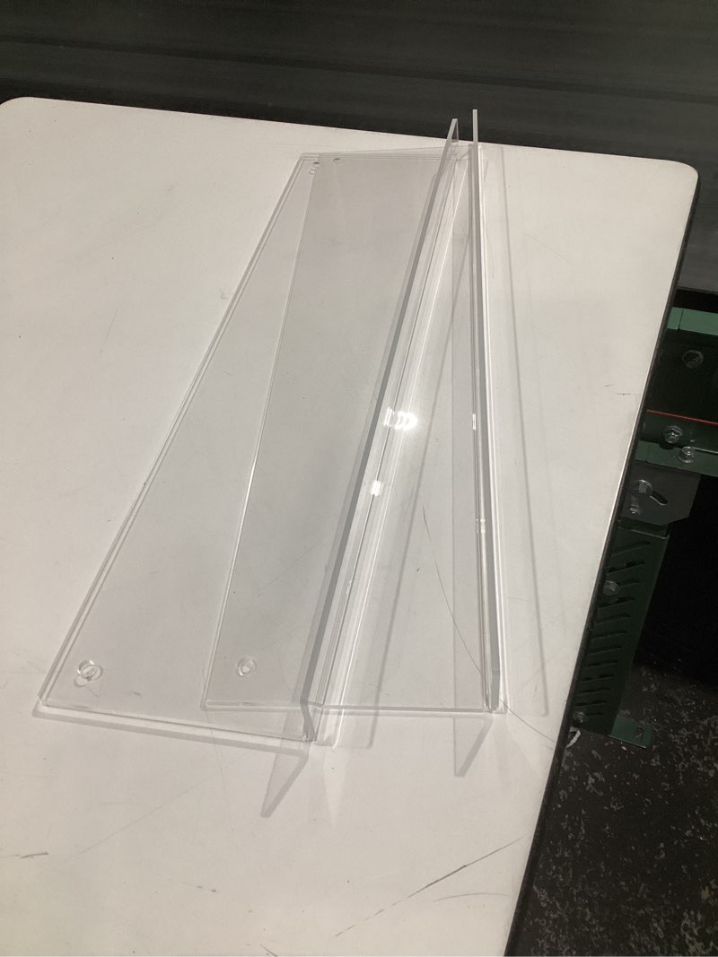 Condition photo showing Good Condition for royalita 2-pack acrylic magazine holder brochure holder, 24" record holder magazine rack, fashion hanging bookshelf literature storage rack for waiting room, living room, office, clear 24 inch
