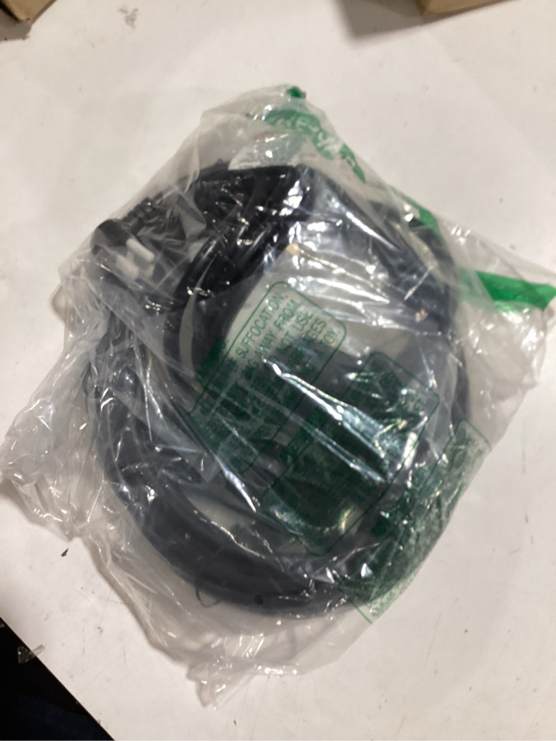 Condition photo showing As Is for outdoor extension cord 25 ft with 3 outlets, 14/3 sjtw 3 prong grounded power cord, 14 gauge 14awg heavy duty power cable, etl listed, 15 amp 125 v 1875 w-multiple outlets for indoor/outdoor-black 25ft 14awg