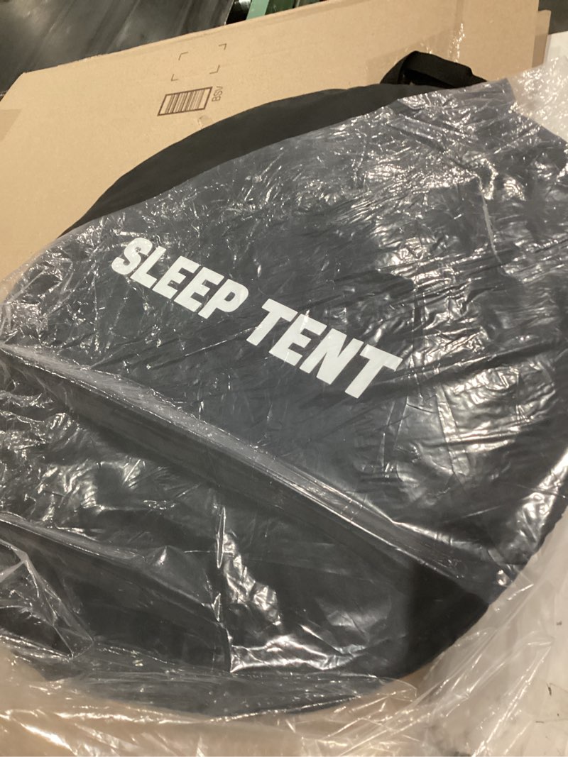 Condition photo showing As Is for Bed Canopy Bed Tent Dream Tents Privacy Space Twin Size Sleeping Tents Indoor Pop Up Portable Frame Curtains Breathable with Mosquito Mesh Window for Kids and Adult (Mattress Not Included) Black