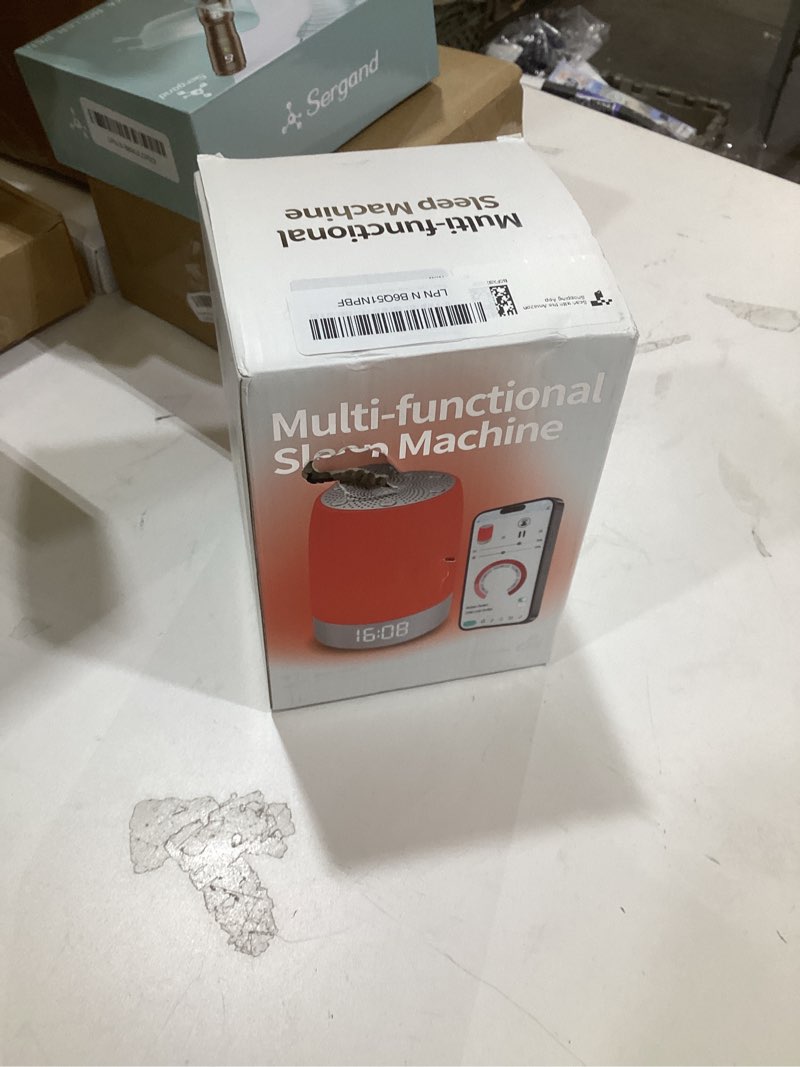Condition photo showing Good Condition for smart red light therapy lamp & sleep sound machine for bedroom with alarm clock, 32 white noises sound machine, night light with app control, 5-level red light (620–690nm), 2600mah battery?large?