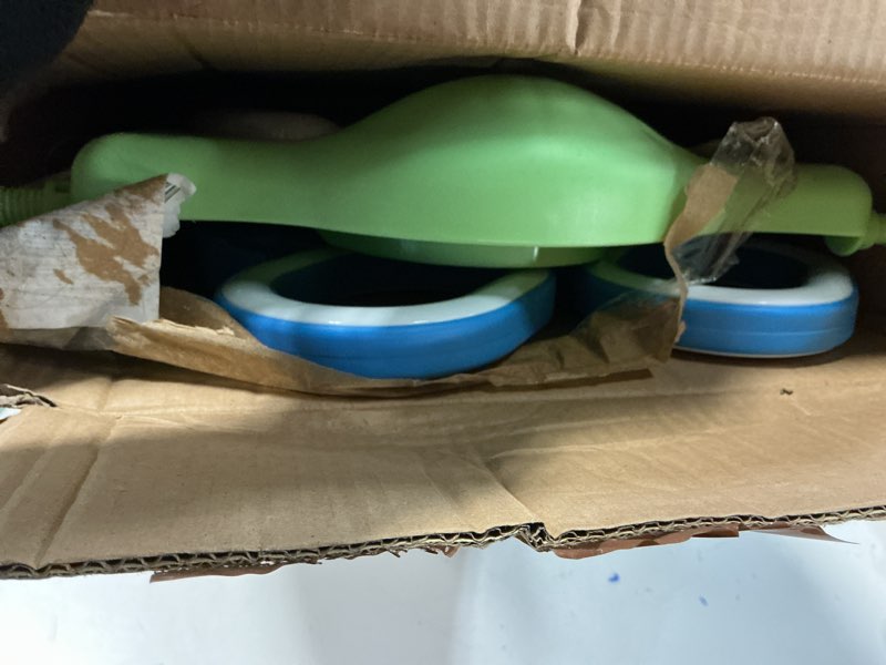 Condition photo showing Good Condition for potty training toilet seat with step stool ladder for kids and baby adjustable toddler toilet training seat with soft not-cold padded seat safe handles and non-slip wide steps, blue green for kids green-blue
