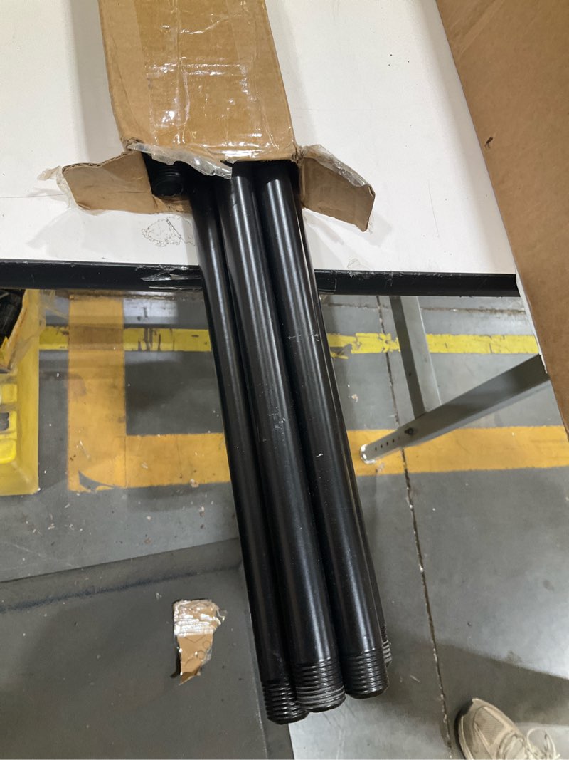 Condition photo showing Good Condition for geilspace 6 pack 1/2" × 30" pre-cut black metal pipe, industrial steel fits standard half inch black threaded pipes and fittings - vintage diy industrial shelving (1/2" × 30") 1/2" × 30" black