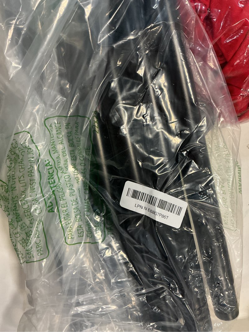 Condition photo showing As Is for starlatta long tension shower curtain rod 31-120 inch (10ft): 1.1" dia rustproof stainless steel, no drilling heavy duty, adjustable room divider for bathroom window, matte black 31-120 in black