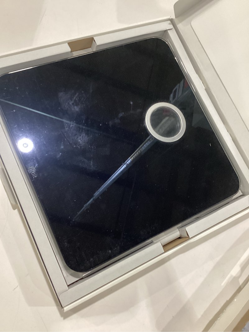Condition photo showing As Is for withings body smart - accurate scale for body weight and fat percentage, body composition wi-fi and bluetooth weight scale, baby weight scale, smart scale apple health compatible, bathroom scale white body smart, not tested