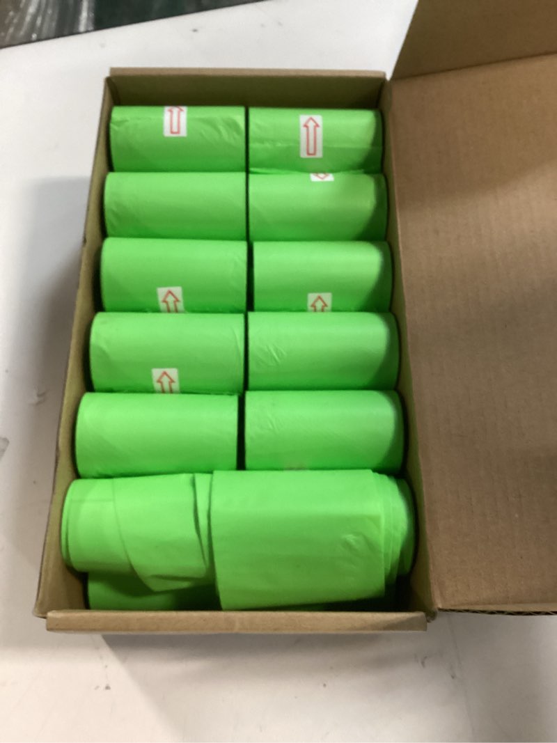 Condition photo showing Good Condition for Loveishere 100% Compostable & Biodegradable Poop Bags (Green), Certified by ASTM D6400 and EN 13432, 20 Micron Thick, Guaranteed Leak Proof (360 Bags, 24 Rolls)