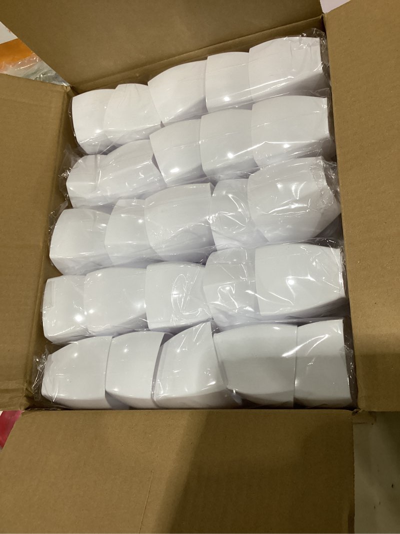 Condition photo showing Good Condition for amyhill 50 pcs 5 oz disposable tea cups bulk mini plastic tea cup bulk with handle hard coffee mug reusable square espresso mugs for party wedding (white) white 50