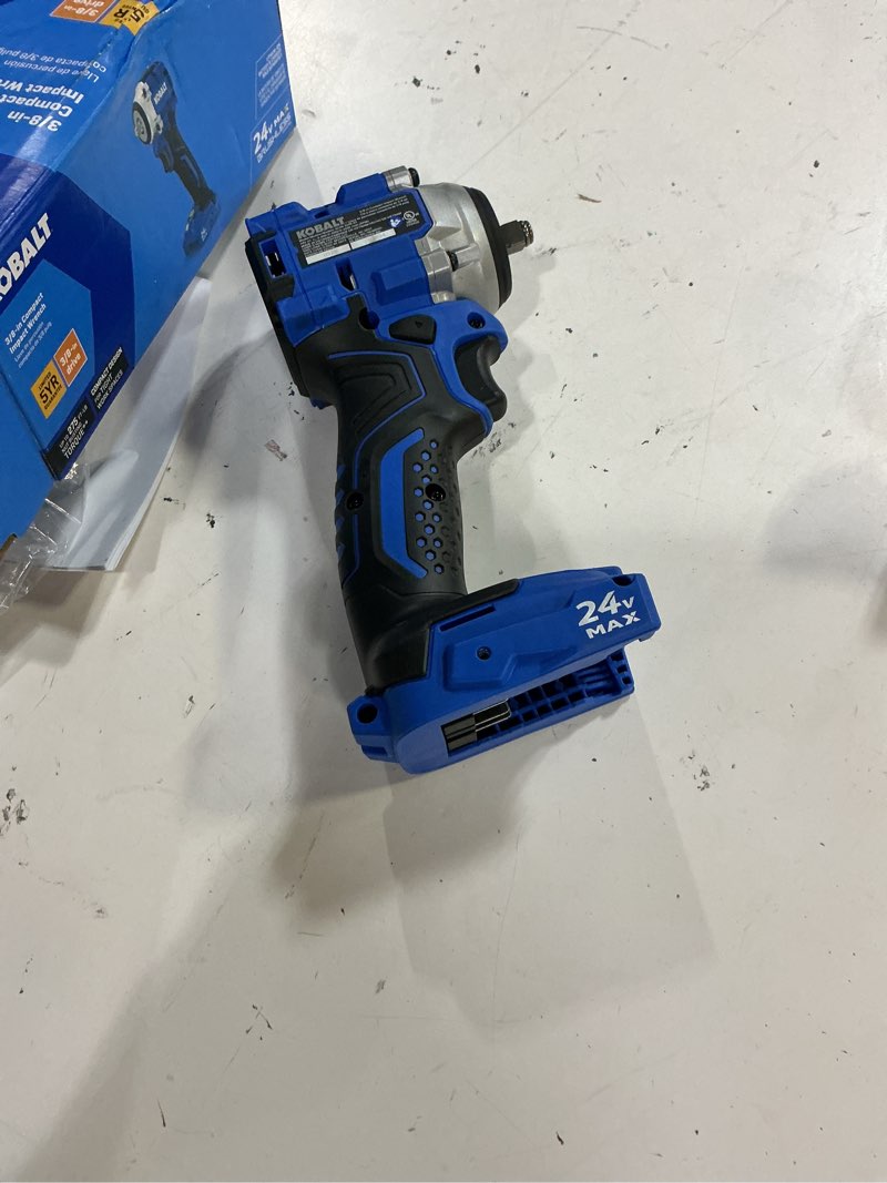 Condition photo showing As Is for kobalt 24-volt brushless 3/8-in drive cordless impact wrench (bare tool)