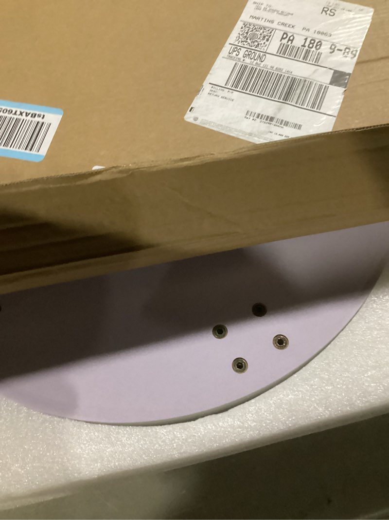 Condition photo showing Good Condition for Mobile TV Cart Rolling TV Stand for 10-46 Inch Flat/Curved Screen Up to 88lbs, Height Adjustable Portable TV Cart with Tilting and Rotating, TV Stand with Wheels, Max VESA 200x200mm (White)