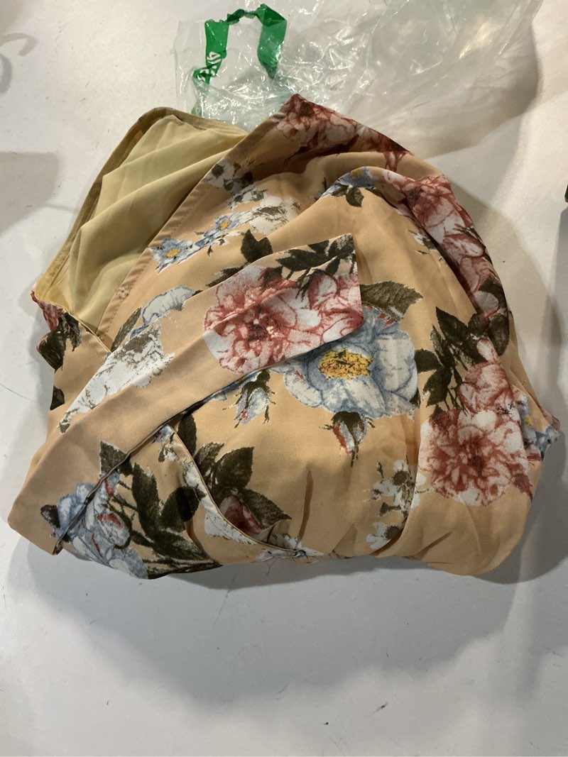 Condition photo showing Good Condition for ANRABESS Womens 1/2 Sleeve Beach Wedding Guest Maxi Dresses 2025 Fall Wrap V Neck Boho Floral Flowy Slit Long Summer Dresses Floral Yellow Pink Large