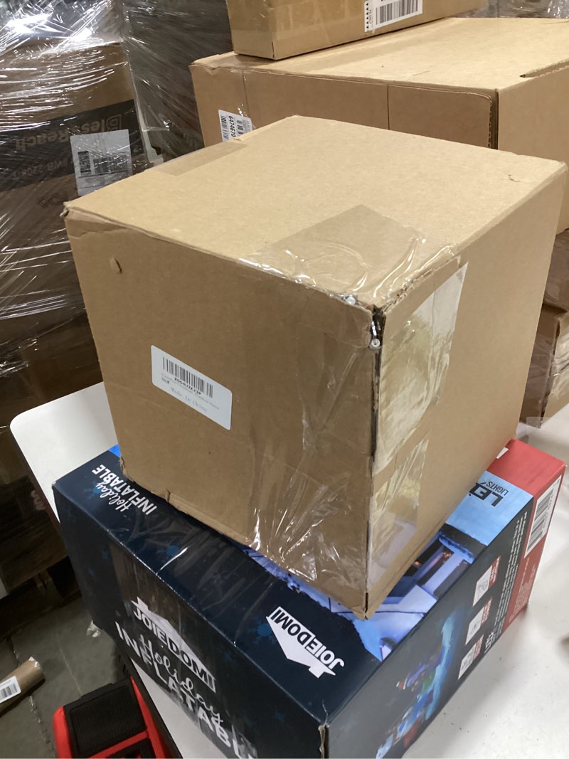 Condition photo showing New/Like New for Stackable Lighted Gift Boxes Set of 4, Battery-Powered Lighted Christmas Boxes with Warm LED & Timer, Metal Frame Gift Box for Indoor/Outdoor Mantel, Tabletop & Staircase Yellow