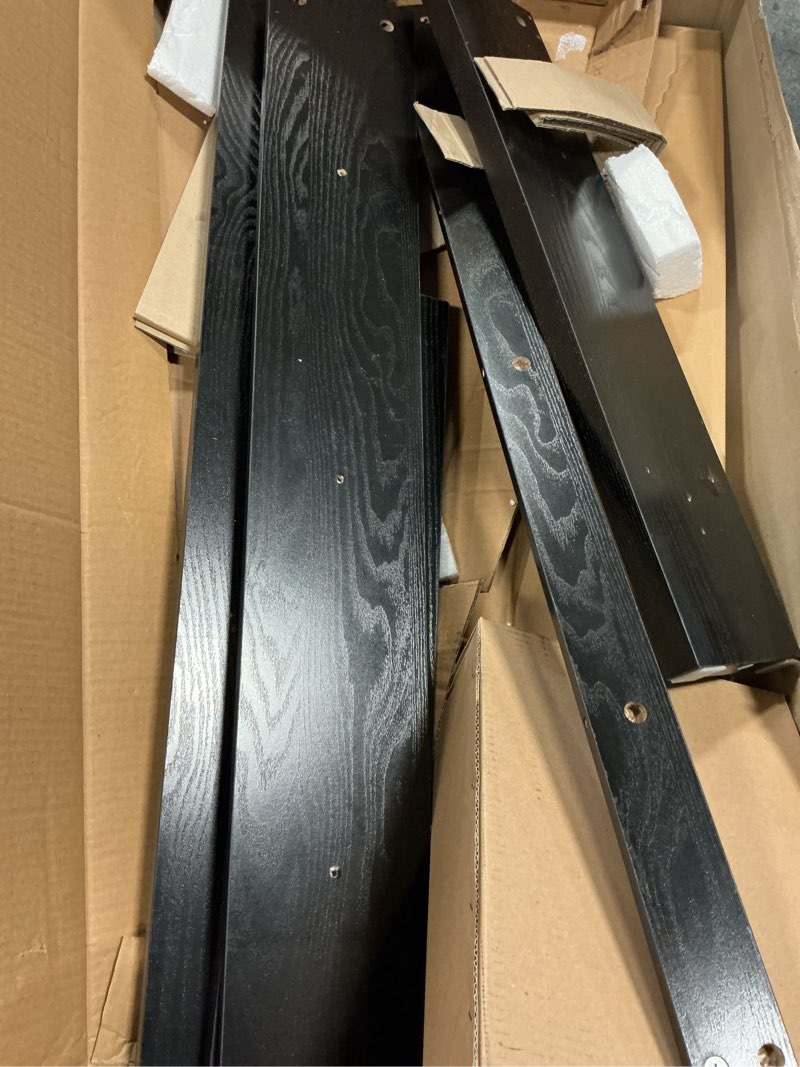 Condition photo showing As Is for ZGREN Narrow Sofa Table with Outlet, USB Ports and Charging Station - Skinny Console Table for Living Room and Entryway, Black 47”W x 7”D x 32”H Black