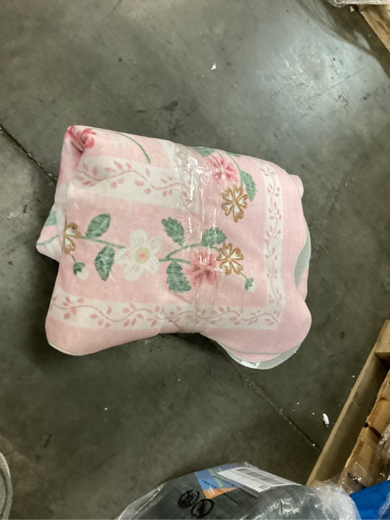 Condition photo showing As Is for 8'x10' floral washable rugs for living room