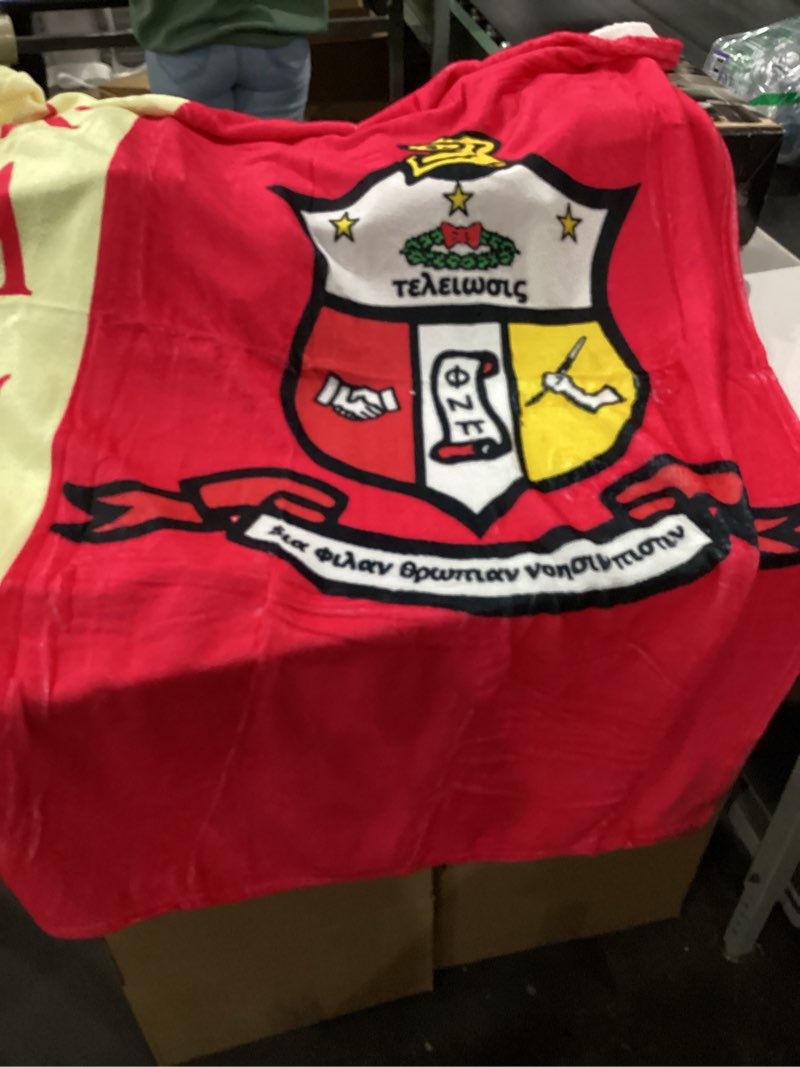 LIPIZEHISEGUSO Fraternity Paraphernalia Gifts Throw Blanket, 50x40 Inch, Red, Lightweight Plush Flan