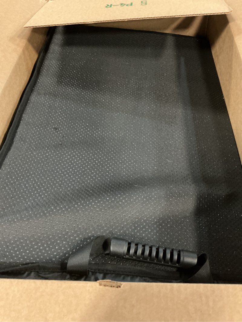 Condition photo showing As Is for Back Seat Extender for Dogs-Large Space, Dog Car Seat Cover Hard Bottom Holds 420lbs, Sturdy Backseat Extender for Dogs,Upgraded Material Waterproof Pet Car Bed Dog Hammock for Car, SUV,Truck L Black For Cars/ Mid-Size SUV/ Small Truck