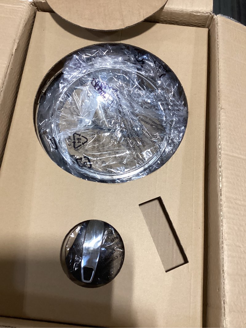 Amazon Basics Stainless Steel Cookware Set, 5-Piece Set, All Cooktop Friendly, Dishwasher-Safe