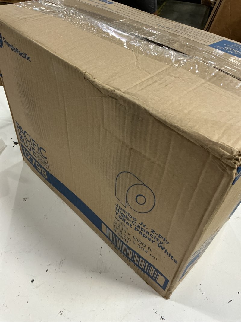Condition photo showing New/Like New for georgia-pacific pacific blue basic 2-ply jumbo jr. 9" toilet paper by gp pro (georgia-pacific), 12798, 1,000 linear feet per roll, 8 rolls per case 8 count (pack of 1) pacific blue basic